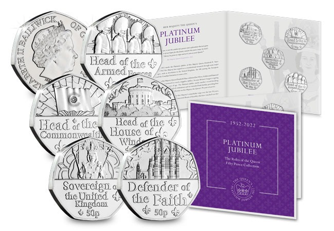 The Roles of the Queen 50p Coins — Own the 50p Coin Set