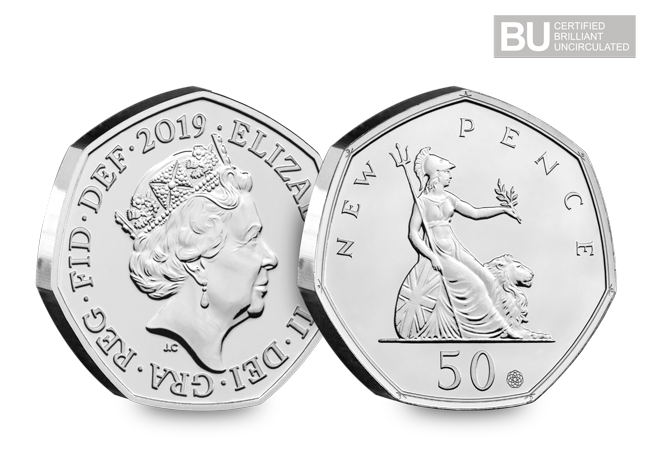 50 Years of the 50p Anniversary CERTIFIED BU 50p