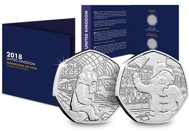 2018 Complete Paddington 50p Collector's Pack