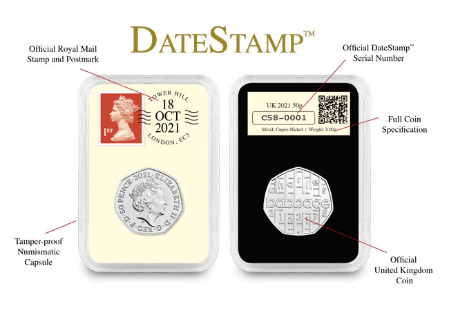 Just 500 collectors can own this special Charles Babbage 50p DateStamp™ Issue