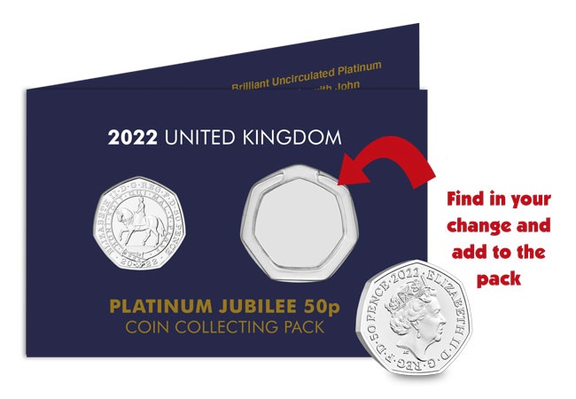 UK 2022 Platinum Jubilee 50p Collecting Pack