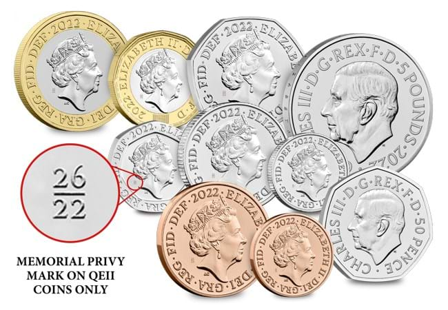 The last coins of Queen Elizabeth II — plus the first coins of King Charles III