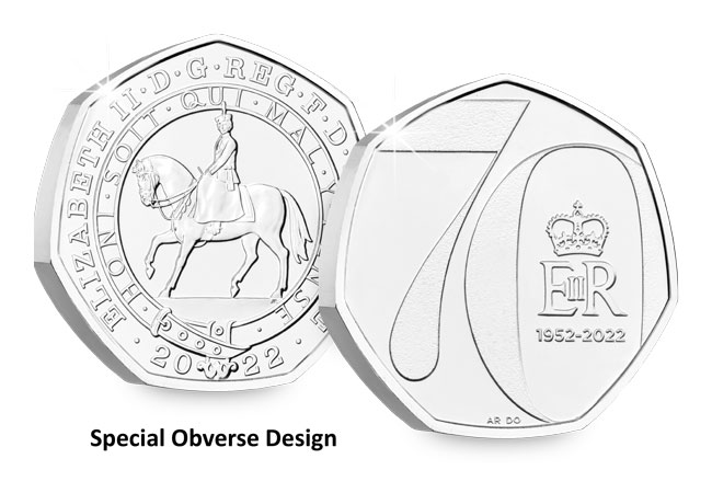 2022 UK Platinum Jubilee CERTIFIED BU 50p