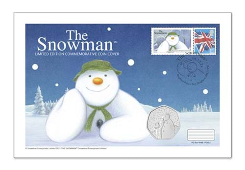 The Snowman 2021 50p Coin Cover