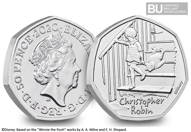 2020 UK Christopher Robin CERTIFIED BU 50p