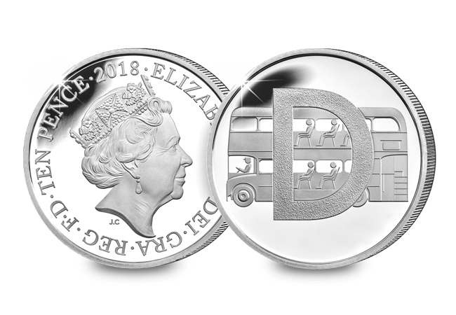 Own the 2018 UK Double Decker Bus Silver Proof 10p