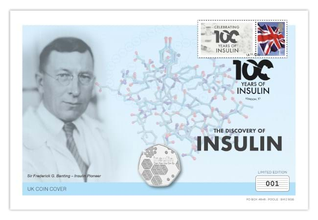 The Discovery of Insulin Coin Cover