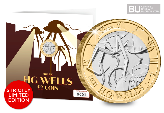 JUST 4,995 available - Limited Edition H.G. Wells £2 Display Card