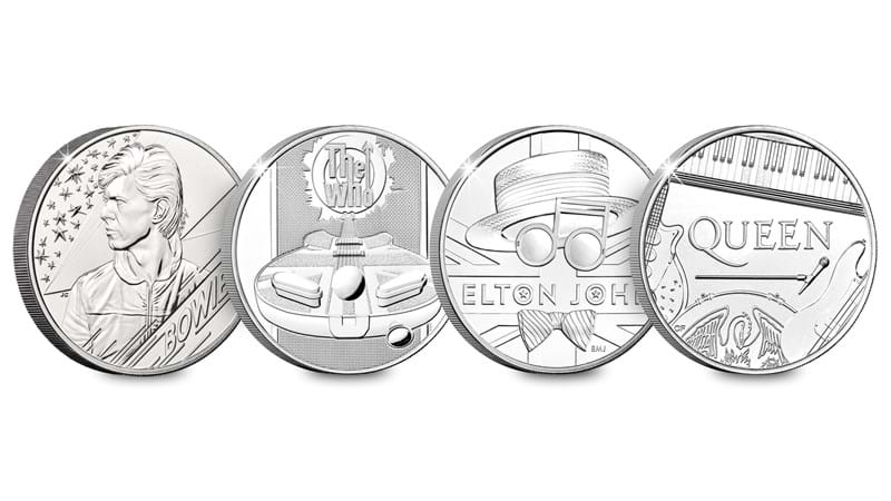 Iconic Music Legends Celebrated on this £5 Coin Set