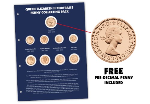 QE II Portraits Penny Collecting Page