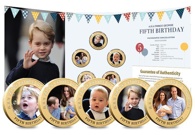 Exclusive HRH Prince George of Cambridge’s 5th Birthday Coin set