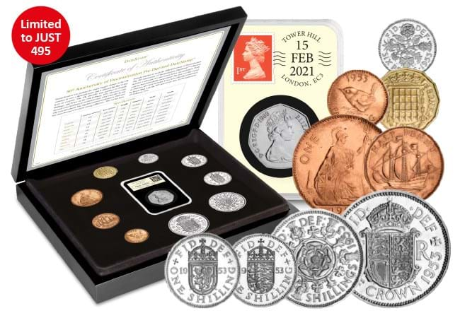 LIMITED TO 495: The 50th Anniversary of Decimalisation DateStamp™ Collection