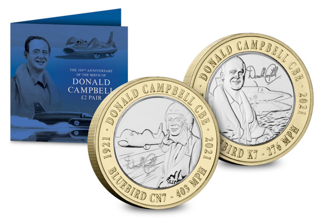 LIMITED EDITION: The 2021 Donald Campbell BU £2 Coin Pair