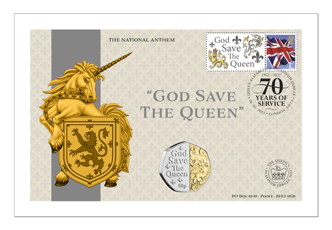 Own the Dual-Plated Platinum Jubilee 50p Coin Cover