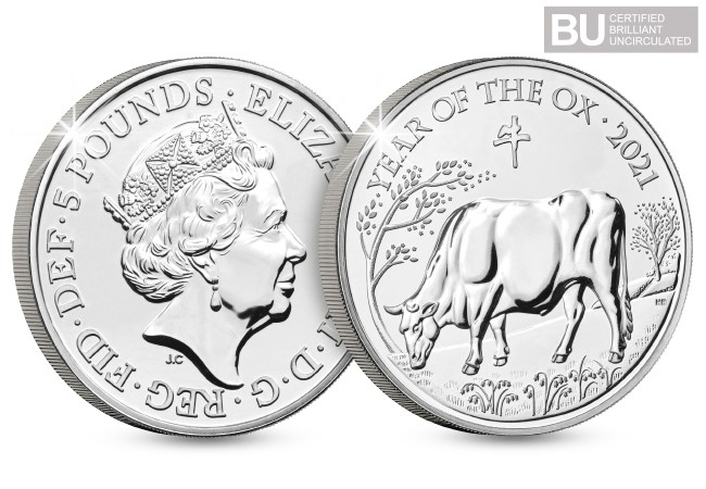 2021 UK Lunar Year of the Ox BU £5