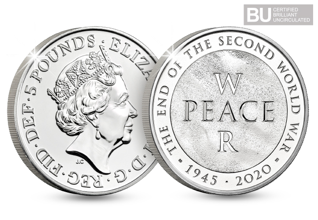 2020 UK 75th Anniversary of the End of the Second World War CERTIFIED BU £5