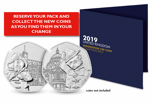 Secure your collecting pack for the 2019 Paddington™ 50p coins