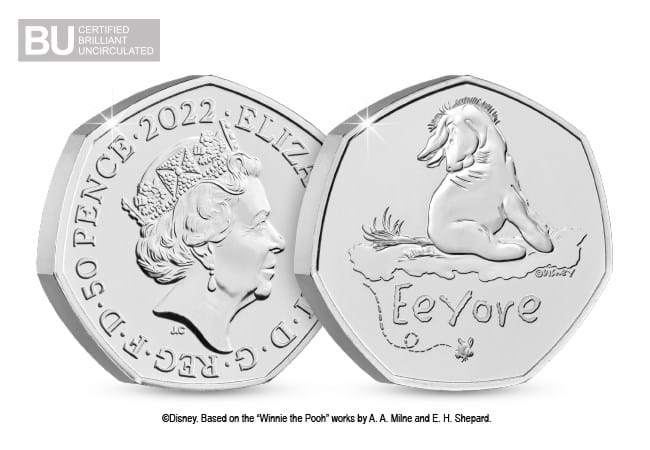 2022 UK Eeyore CERTIFIED BU 50p