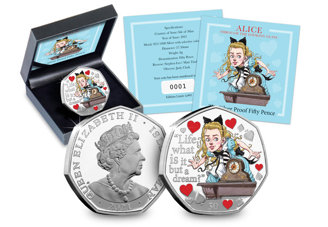 Alice Through the Looking-Glass Silver Proof 50p