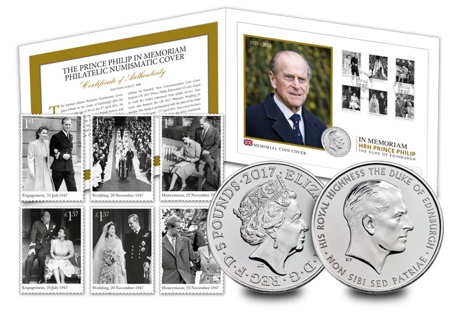 Prince Philip Memorial Limited Edition £5 Coin Cover