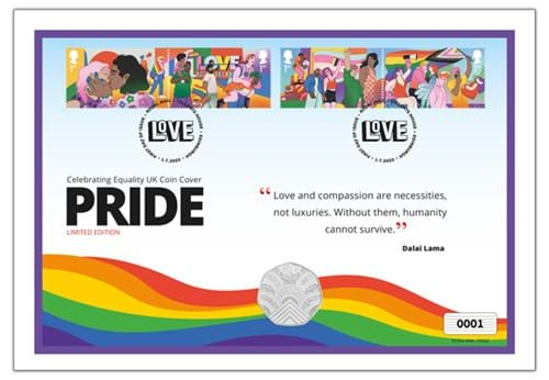 The UK Pride Coin & Stamp Cover