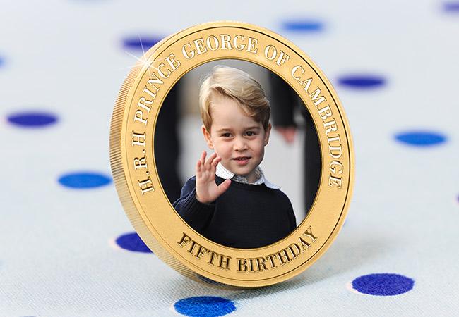 Gold-plated Coin celebrates HRH Prince George's 5th Birthday