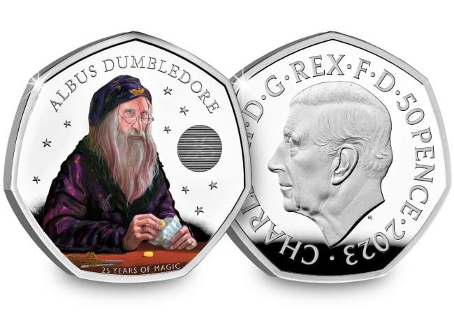 UK 2023 Professor Dumbledore Silver Proof 50p Coin