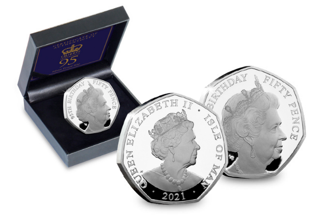 The STRICTLY LIMITED Queen's 95th Birthday Silver 50p Coin