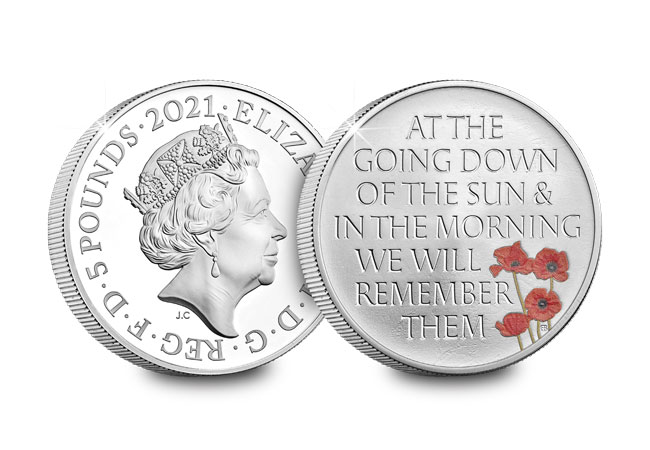 JUST 185 IN STOCK: Remembrance Day £5 Silver Proof Coin