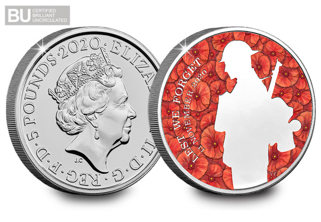 2020 UK Remembrance Day CERTIFIED BU £5