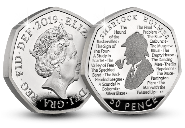 SOLD OUT at the Mint: Sherlock Holmes™ Silver Proof 50p