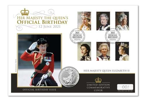 ONLY 250 Silver Britannia Coin Covers issued for the Queen’s official birthday