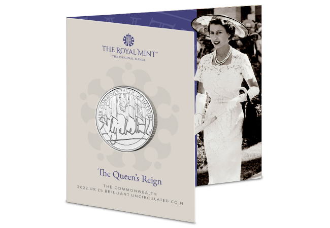 UK 2022 Queen’s Reign £5 BU Pack: Commonwealth Nations