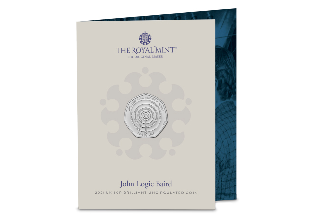 Own the John Logie Baird UK 50p BU Pack