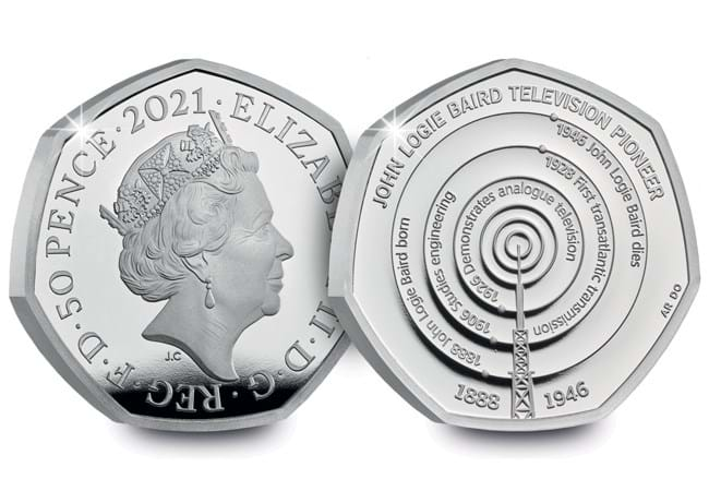 Secure the John Logie Baird UK 50p in Silver Proof Quality