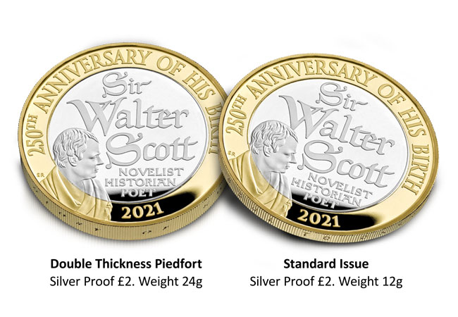 Extremely limited: NEW Walter Scott UK Silver Piedfort £2