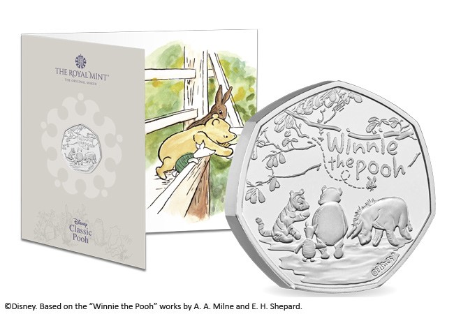 BRAND NEW: Winnie the Pooh and Friends Brilliant Uncirculated 50p Pack