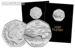 Olympic Aquatics 50p Circulated Coin [Coin Hunter card]