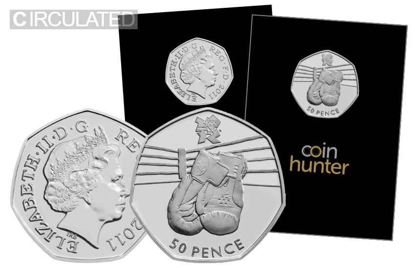 Olympic Boxing 50p Circulated Coin [Coin Hunter card]