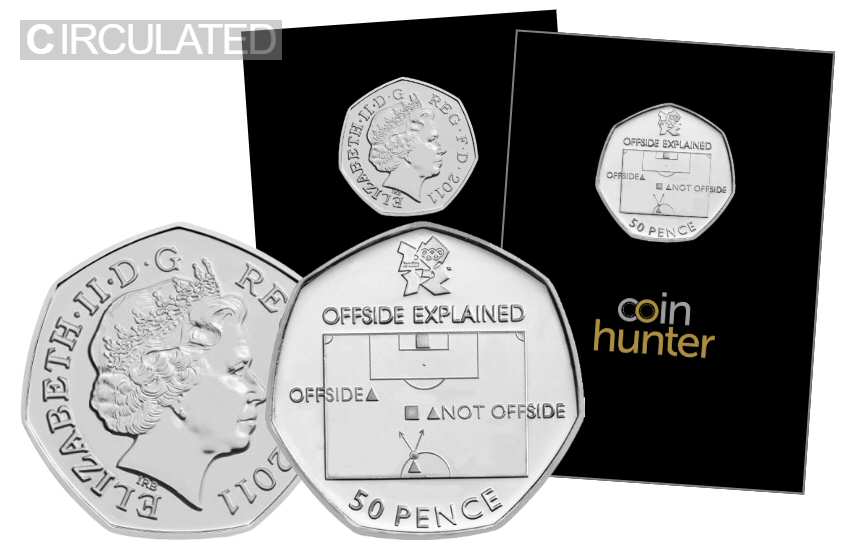 Olympic Football 50p Circulated Coin [Coin Hunter card]