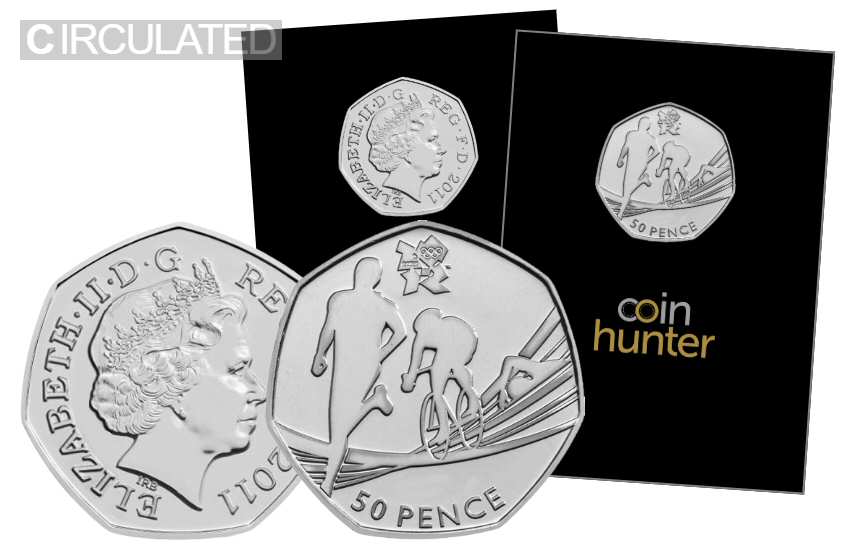 Olympic Triathlon 50p Circulated Coin [Coin Hunter card]