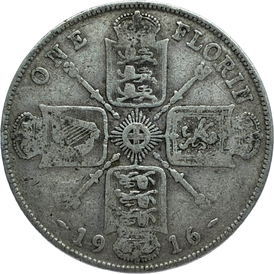 1916 Florin / Two Shillings King George V