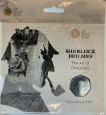 2019 Sherlock Holmes Brilliant Uncirculated 50p [Royal Mint pack]