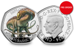 UK 2024 Diplodocus Silver Colour 50p