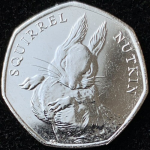2016 Beatrix Potter Squirrel Nutkin 50p [Uncirculated]