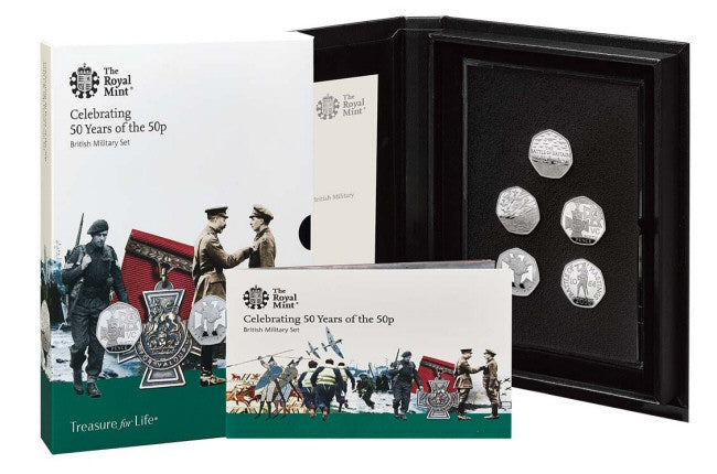 50 Years of the 50p Proof Coin Set Military