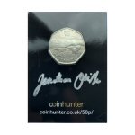 2011 Olympic Aquatics Circulated 50p [Coin Hunter card] Limited edition of 12 signed by designer Jonathan Olliffe