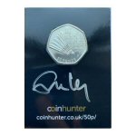 2011 Olympic Badminton Circulated 50p [Coin Hunter card] Limited edition of 18 signed by designer Emma Kelly