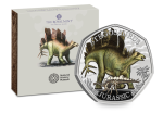 UK 2024 Stegosaurus Silver Colour 50p