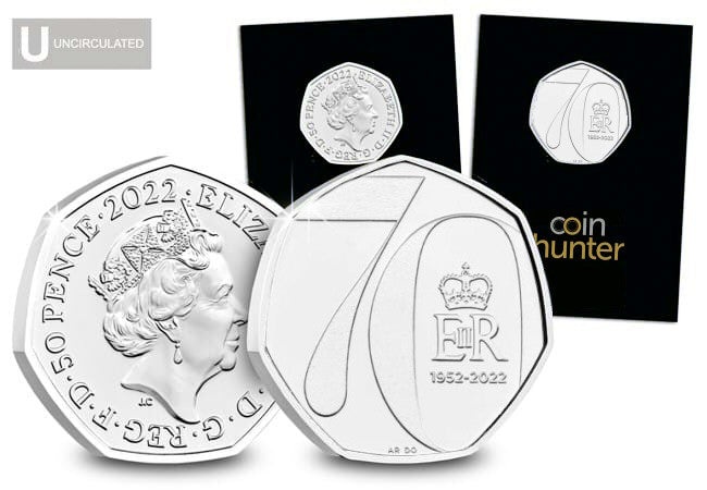 Platinum Jubilee Circulation 50p [Coin Hunter card]